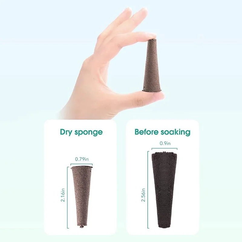 Betta Grower 50Pcs Seed Grow Sponges: Hydroponic Starter Plugs
