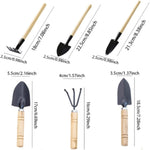 Gardening Tools Sets, Spade Shovel Rake, 6 Pieces