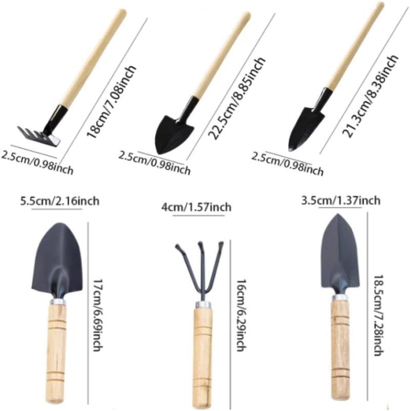 Gardening Tools Sets, Spade Shovel Rake, 6 Pieces